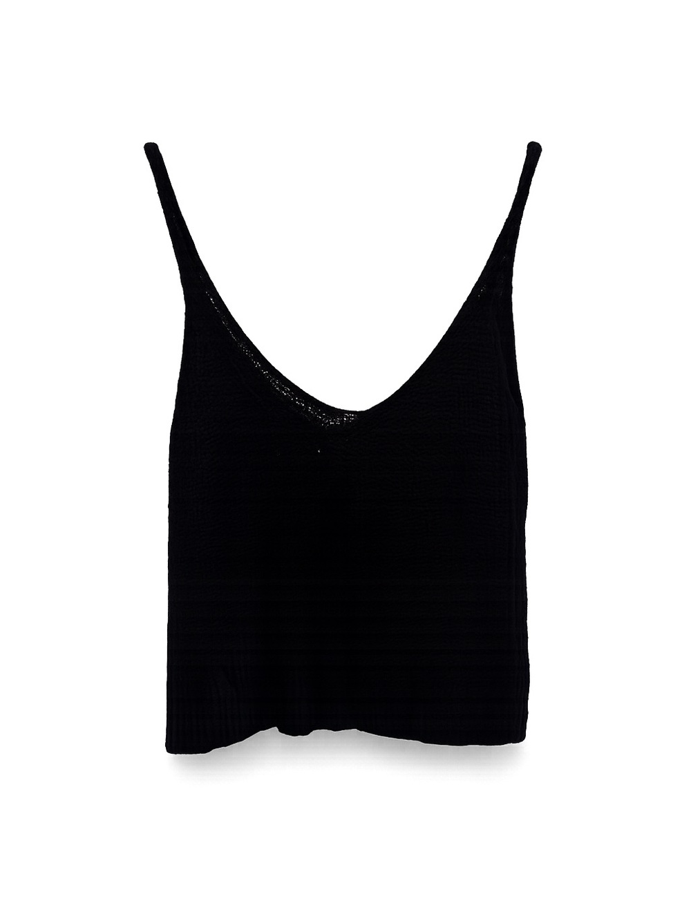 FOREVER 21 Black V-Neck Knit Camisole Tank Top - Size S